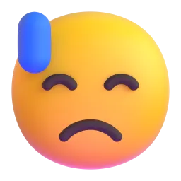 Emoji Cara con sudor frío en Microsoft