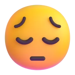 Emoji Cara desanimada en Microsoft
