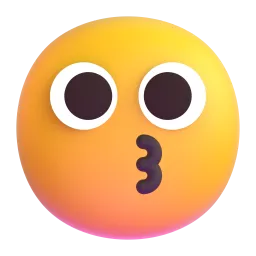 Emoji Faccina che bacia su Microsoft