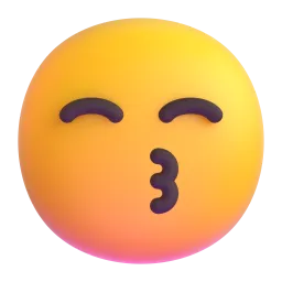 אימוג'י פרצוף מנשק עם עיניים מחייכות ב-Microsoft