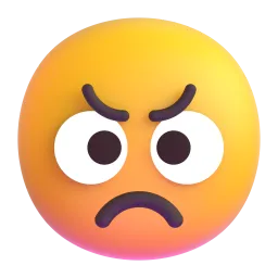 Verärgertes Gesicht-Emoji auf Microsoft