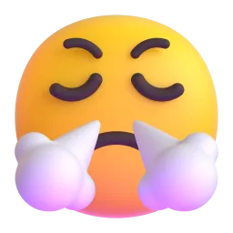 Emoji Faccina che sbuffa su Microsoft