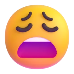 Emoji Faccina esausta su Microsoft