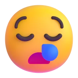 Sleepy Face emoji on Microsoft