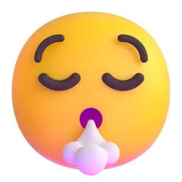 Emoji Muka menghembuskan nafas pada Microsoft