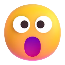 Microsoft의 입벌린 얼굴 이모지