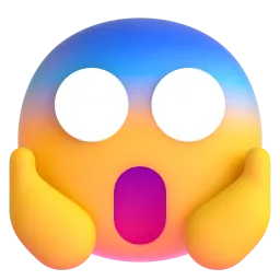 Emoji Muka menjerit ketakutan pada Microsoft