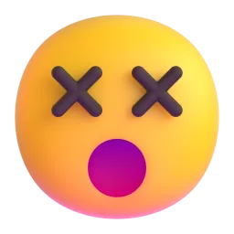 Face with Crossed-Out Eyes emoji on Microsoft