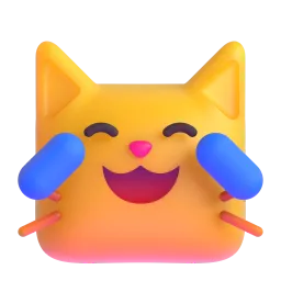 Emoji Chat qui pleure de joie sur Microsoft
