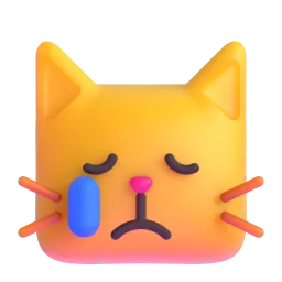 Emoji Muka kucing menangis pada Microsoft