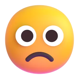 Emoji Muka berkerut sedikit pada Microsoft