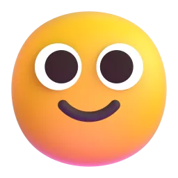 Slightly Smiling Face emoji on Microsoft
