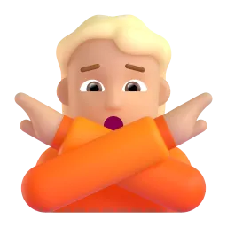 Person Gesturing NO: Medium Skin Tone emoji on Microsoft