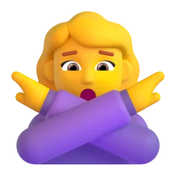 Emoji Donna con gesto di rifiuto su Microsoft