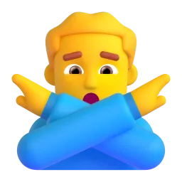 Emoji Homme faisant un geste d’interdiction sur Microsoft