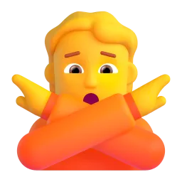 Emoji Persona che fa segno di no su Microsoft