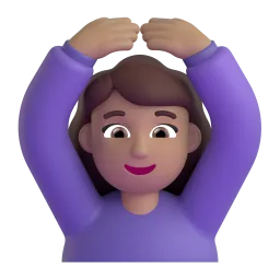 Woman Gesturing OK: Medium-Light Skin Tone emoji on Microsoft