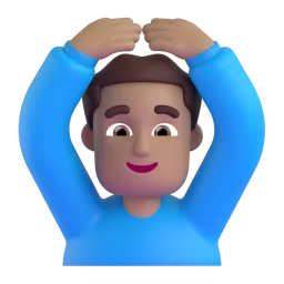 Man Gesturing OK: Medium-Light Skin Tone emoji on Microsoft