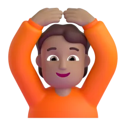 Microsoft üzerinde Tamam hareketi: orta açık cilt tonu emojisi