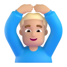 Man Gesturing OK: Medium Skin Tone emoji on Microsoft