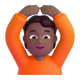 Person Gesturing OK: Medium-Dark Skin Tone emoji on Microsoft