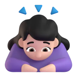 Emoji Mujer haciendo una reverencia: tono de piel claro en Microsoft