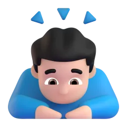 Man Bowing: Light Skin Tone emoji on Microsoft