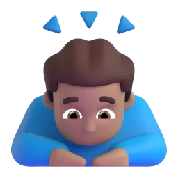 Microsoft での おじぎする男: やや薄い肌色 絵文字