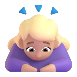 Sich verbeugende Frau: mittlere Hautfarbe-Emoji auf Microsoft