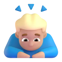 Man Bowing: Medium Skin Tone emoji on Microsoft