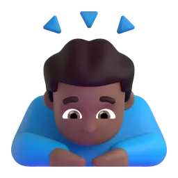Sich verbeugender Mann: mitteldunkle Hautfarbe-Emoji auf Microsoft