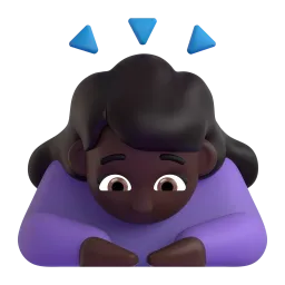 Emoji Wanita membungkuk: warna kulit gelap di Microsoft