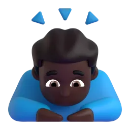 Man Bowing: Dark Skin Tone emoji on Microsoft