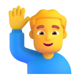 Emoji Uomo con mano alzata su Microsoft