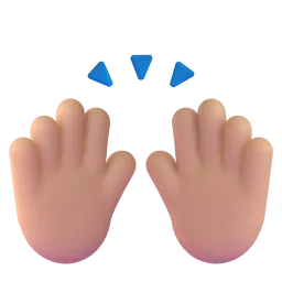 อีโมจิ ชู 2 มือ: โทนผิวสีเหลือง บน Microsoft