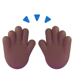 Emoji Mani alzate: carnagione abbastanza scura su Microsoft