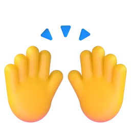 Raising Hands emoji on Microsoft