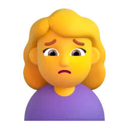 Missmutige Frau-Emoji auf Microsoft