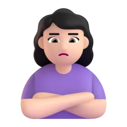 Emoji Femme qui boude : peau claire sur Microsoft