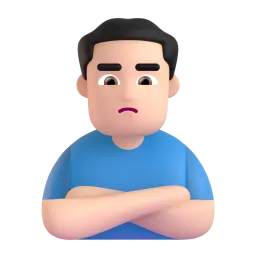 Schmollender Mann: helle Hautfarbe-Emoji auf Microsoft