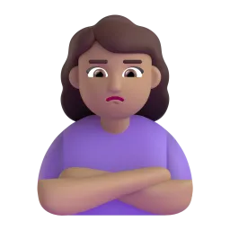 Woman Pouting: Medium-Light Skin Tone emoji on Microsoft