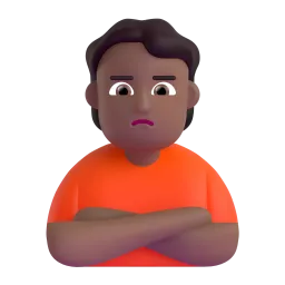 Person Pouting: Medium-Dark Skin Tone emoji on Microsoft