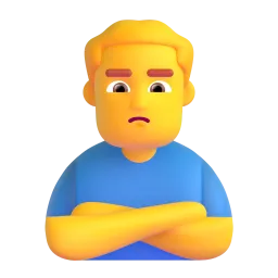 Schmollender Mann-Emoji auf Microsoft