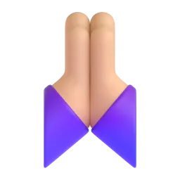 Zusammengelegte Handflächen: mittlere Hautfarbe-Emoji auf Microsoft