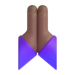 Folded Hands: Medium-Dark Skin Tone emoji on Microsoft