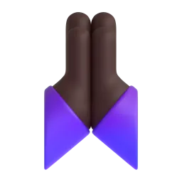 Folded Hands: Dark Skin Tone emoji on Microsoft