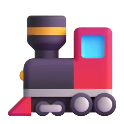 Dampflokomotive-Emoji auf Microsoft