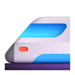 Hochgeschwindigkeitszug-Emoji auf Microsoft