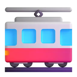 Tram Car emoji on Microsoft