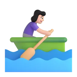 Emoji Donna in barca a remi: carnagione chiara su Microsoft